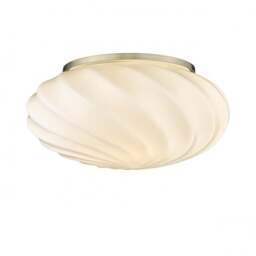 Halo Design Twist Ceiling/Wall Light - O25 - Opal Glass - Antique Brass