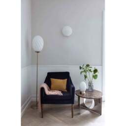 Halo Design Twist Ceiling/Wall Light - O25 - Opal Glass - Antique Brass - thumbnail 3