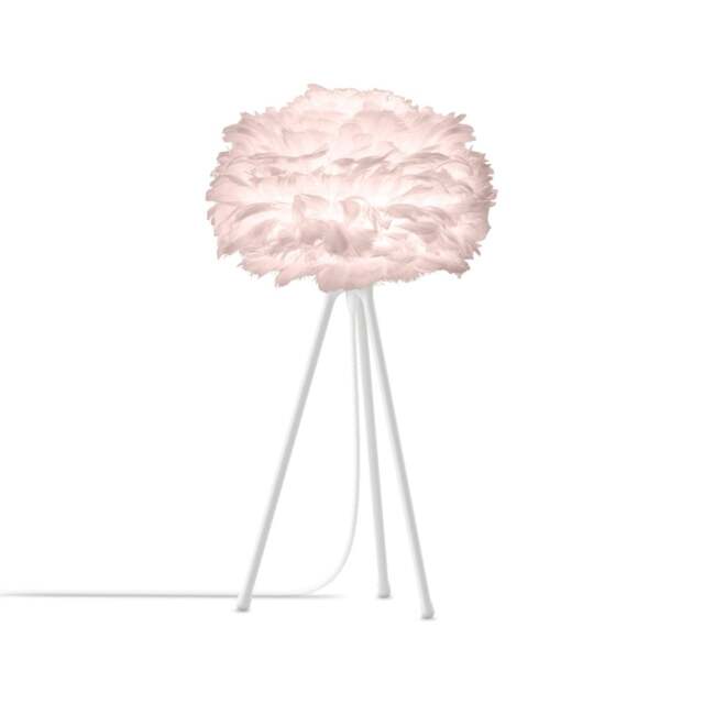 Umage Eos Tripod Table Lamp - Light Rose Feather Eos Mini/White Tripod - image 1