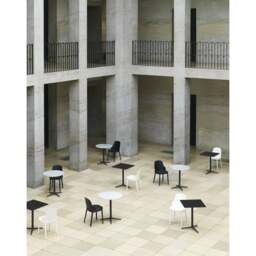 Normann Copenhagen Allez Round Cafe Table - 4 Leg - H75 O70 cm - White Marble Tabletop Colour: White (Marble) - thumbnail 4