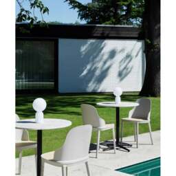 Normann Copenhagen Allez Round Cafe Table - 4 Leg - H75 O70 cm - White Marble Tabletop Colour: White (Marble) - thumbnail 7