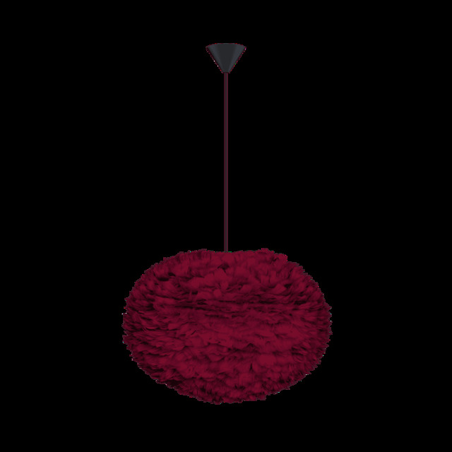 Umage Eos Feather Pendant Shade - Red - Large - 65cm with Black Cord Set With or Without Cord Set: With Black Cord Set - image 1
