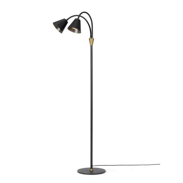Halo Design Hygge 2-Arm Floor Lamp - H 135cm Colour: Graphite Black - image 1