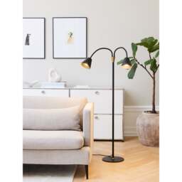 Halo Design Hygge 2-Arm Floor Lamp - H 135cm Colour: Graphite Black - thumbnail 2