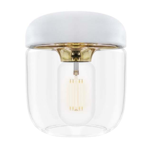Umage Acorn Pendant Light Shade - White/Polished Brass Bulb Option: Without Bulb - image 1