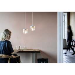 Umage Acorn Pendant Light Shade - White/Polished Brass Bulb Option: Without Bulb - thumbnail 4