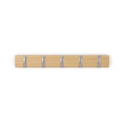 Umbra Flip 5 Hook Coat Rack - Natural/Nickel - thumbnail 4