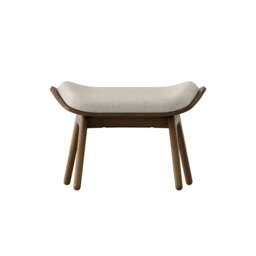 Umage The Reader Ottoman - Dark Oak - White Sands Colour: White Sands - thumbnail 2