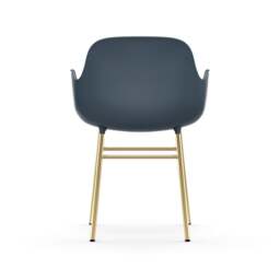 Normann Copenhagen Form Armchair - Blue - Brass Legs Shell Colour: Blue, Leg Colour: Brass - thumbnail 4