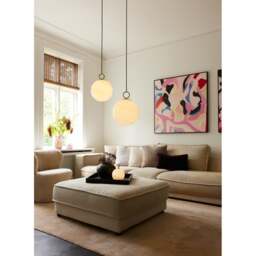 Halo Design Stockholm Pendant Light - O 25cm Size: O 25cm, Colour: Marble Brown - thumbnail 4