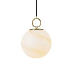 Halo Design Stockholm Pendant Light - O 25cm Size:  25cm, Colour: Marble Brown