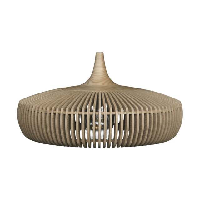 Umage Clava Dine Wood Pendant Light - Natural Oak with Black Rosette  Cord Set With or Without Cord Set: With Black Rosette Cord Set - image 1