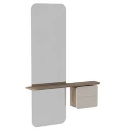 Umage One More Look Storage Mirror - Oak - Pearl White Colour: Pearl White