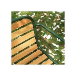 Normann Copenhagen Vig Outdoor Armchair - Robina Wood/Dark Green Steel - thumbnail 3