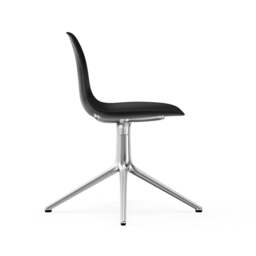 Normann Copenhagen Form Chair Swivel - 4 Leg - Black - Aluminium Legs Shell Colour: Black, Leg Colour: Aluminium - thumbnail 3