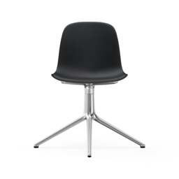 Normann Copenhagen Form Chair Swivel - 4 Leg - Black - Aluminium Legs Shell Colour: Black, Leg Colour: Aluminium - thumbnail 2