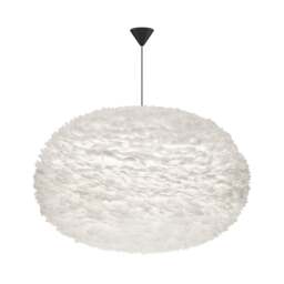 Umage Eos Feather Pendant Shade - White - XXL - 110cmwith Black Cord Set With or Without Cord Set: With Black Cord Set - thumbnail 1