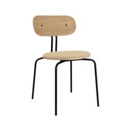 Umage Curious Dining Chair - Oak - Black Legs - Summer Shine Cushion Leg Colour: Black Legs, Colour: Summer Shine - thumbnail 1