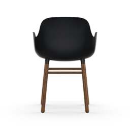 Normann Copenhagen Form Armchair - Black - Walnut Legs Shell Colour: Black, Leg Colour: Walnut - thumbnail 4