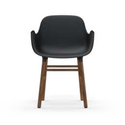 Normann Copenhagen Form Armchair - Black - Walnut Legs Shell Colour: Black, Leg Colour: Walnut - thumbnail 2