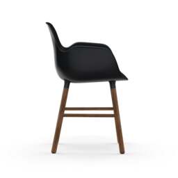 Normann Copenhagen Form Armchair - Black - Walnut Legs Shell Colour: Black, Leg Colour: Walnut - thumbnail 3