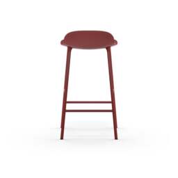 Normann Copenhagen Form Barstool - 65cm - Red - Red Legs Shell Colour: Red, Leg Colour: Matching Shell Colour - thumbnail 4