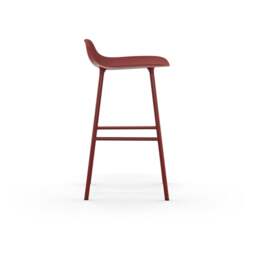 Normann Copenhagen Form Barstool - 65cm - Red - Red Legs Shell Colour: Red, Leg Colour: Matching Shell Colour - thumbnail 3