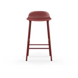 Normann Copenhagen Form Barstool - 65cm - Red - Red Legs Shell Colour: Red, Leg Colour: Matching Shell Colour - thumbnail 2