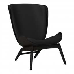 Umage The Reader Armchair - Black Oak - Hope Leather Black Wood: Black Oak, Colour: Black