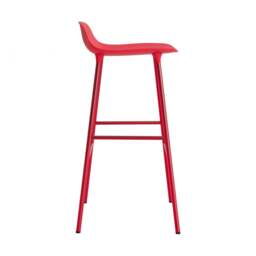 Normann Copenhagen Form Barstool - 75cm - Bright Red - Bright Red Legs Shell Colour: Bright Red, Leg Colour: Matching Shell Colour - thumbnail 3