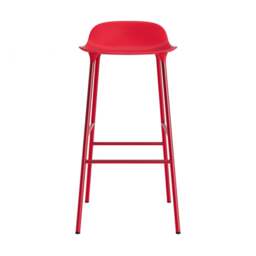 Normann Copenhagen Form Barstool - 75cm - Bright Red - Bright Red Legs Shell Colour: Bright Red, Leg Colour: Matching Shell Colour - thumbnail 2