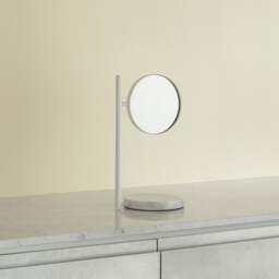 Normann Copenhagen Freestanding Pose Mirror - White - Marble Base - thumbnail 4