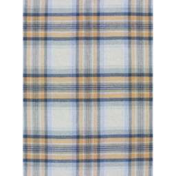Bronte By Moon Kintyre Check Pure New Wool Throw - Blue - thumbnail 2