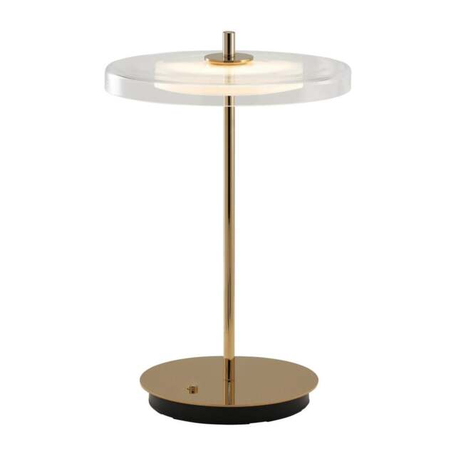 Umage Asteria Glass Move Portable Table Lamp - Polished Brass Colour: Polished Brass - image 1