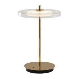 Umage Asteria Glass Move Portable Table Lamp - Polished Brass Colour: Polished Brass