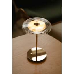 Umage Asteria Glass Move Portable Table Lamp - Polished Brass Colour: Polished Brass - thumbnail 3