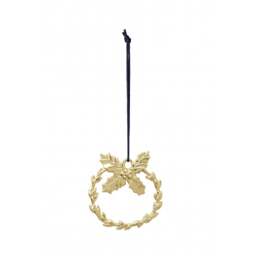 Rosendahl Copenhagen Karen Blixen Holly Christmas Decoration - Gold Plated - thumbnail 1