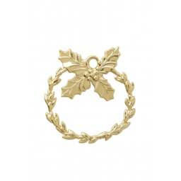 Rosendahl Copenhagen Karen Blixen Holly Christmas Decoration - Gold Plated - thumbnail 2
