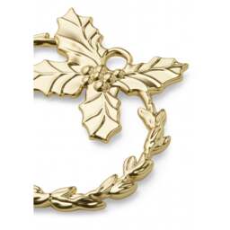 Rosendahl Copenhagen Karen Blixen Holly Christmas Decoration - Gold Plated - thumbnail 3