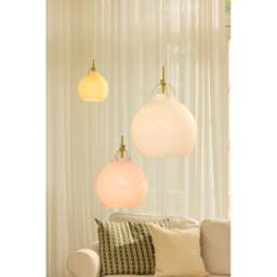 Halo Design Toscana Pendant Light - 18cm - Cream Size:  18cm, Colour: Cream - thumbnail 4