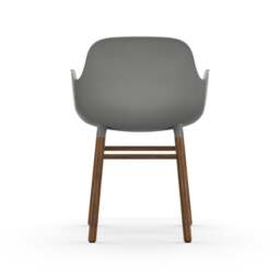 Normann Copenhagen Form Armchair - Grey - Walnut Legs Shell Colour: Grey, Leg Colour: Walnut - thumbnail 4