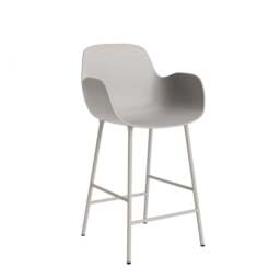Normann Copenhagen Form Bar Armchair - 65cm - Warm Grey Shell Colour: Warm Grey