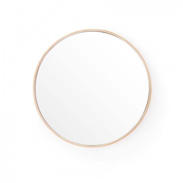 Wireworks Glance Round Wall Mirror 310 - Oak - image 1