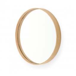 Wireworks Glance Round Wall Mirror 310 - Oak - thumbnail 2