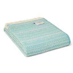 Tweedmill Textiles Fair Isle Pure New Wool Throw - Spearmint - thumbnail 1