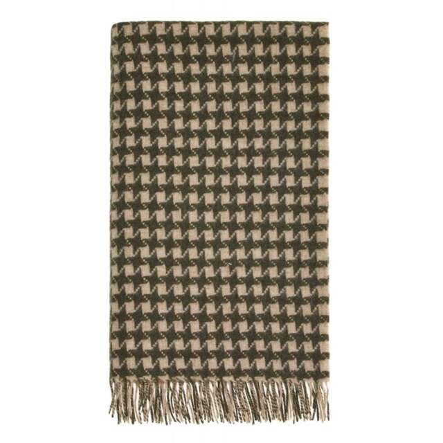 Bronte By Moon Pure Wool Throw - Star - Green - image 1