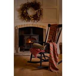 Bronte By Moon Pure Wool Throw - Star - Green - thumbnail 2