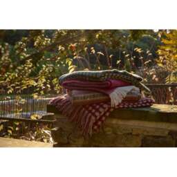 Bronte By Moon Pure Wool Throw - Star - Green - thumbnail 3