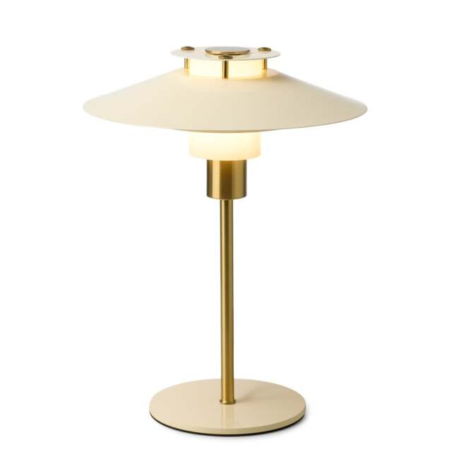 Halo Design Rivoli Table Lamp Colour: Glossy Cream/ Brass - image 1