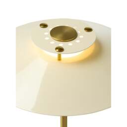 Halo Design Rivoli Table Lamp Colour: Glossy Cream/ Brass - thumbnail 3